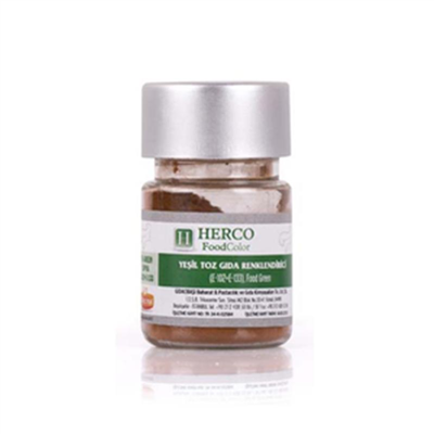 Herco Yeşil Su Bazlı Toz Gıda Boyası   (10 GR)