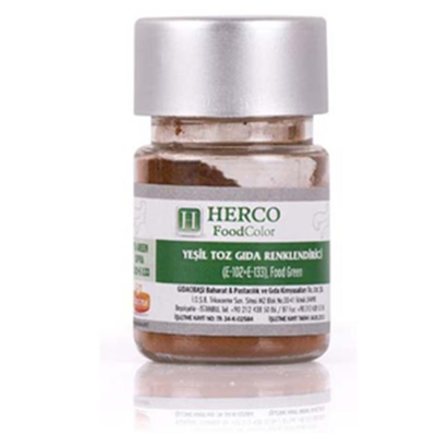 Herco Yeşil Su Bazlı Toz Gıda Boyası   (10 GR)
