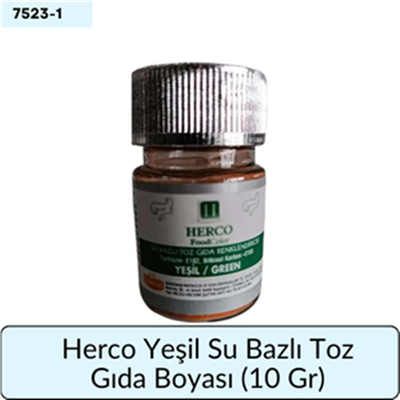 Herco Yeşil Su Bazlı Toz Gıda Boyası   (10 GR)