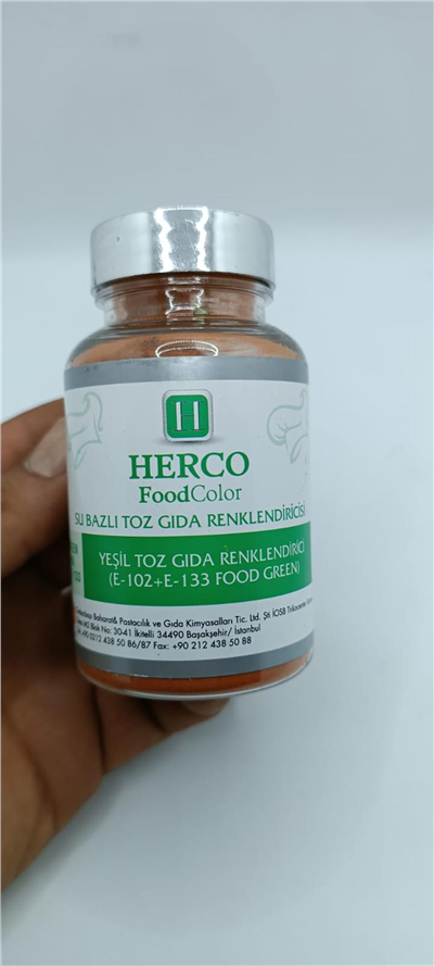 Herco Yeşil Su Bazlı Toz Gıda Boyası   (75 GR)