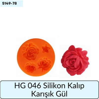 HG 046 SİLİKON KALIP KARIŞIK GÜL
