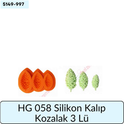 HG 058 Silikon Kalıp Kozalak 3 Lü
