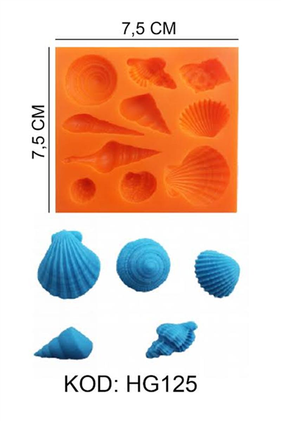 HG 125 SİLİKON KALIP ÇOKLU DENİZ KABUĞU