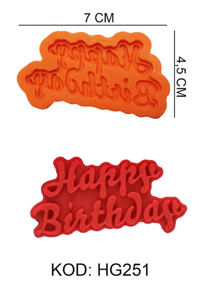 HG 251 SİLİKON KALIP HAPPY BİRTHDAY