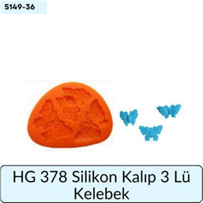 HG 378 SİLİKON KALIP 3 LÜ KELEBEK