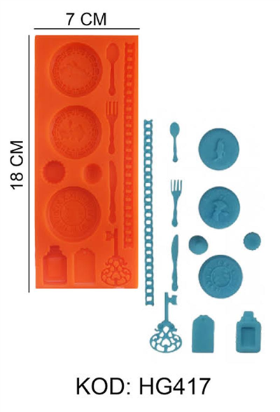 HG 417 SİLİKON KALIP YEMEK SET