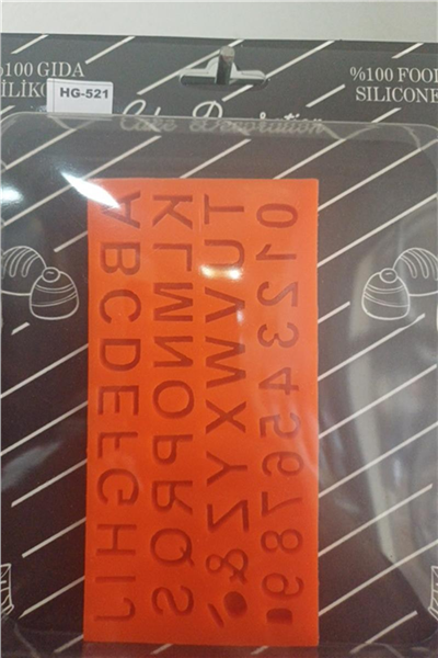 HG 521 SİLİKON KALIP RAKAM ALFABE SET