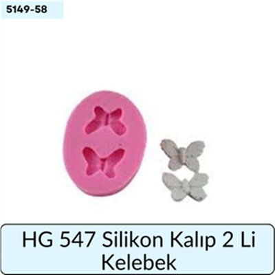 HG 547 SİLİKON KALIP 2 Lİ KELEBEK