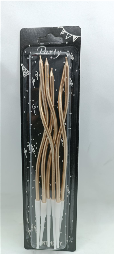 İthal Spiral (Burgulu) Mum Bronz 6 Lı   (15 Cm)