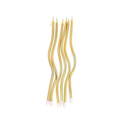 İthal Spiral (Burgulu) Mum Bronz 6 Lı   (15 Cm)