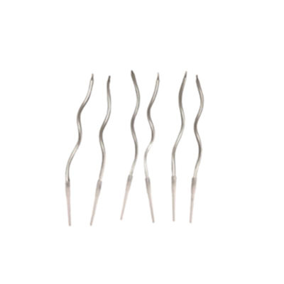 İthal Spiral (Burgulu) Mum Gümüş 6 Lı   (15 Cm)