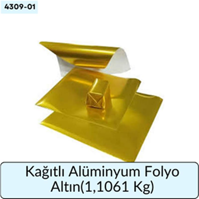 Kağıtlı Aliminyum Folyo Altın (1,1061 kg)