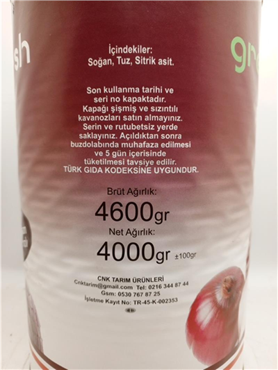 Kavrulmuş Mor Soğan     (5 kg)
