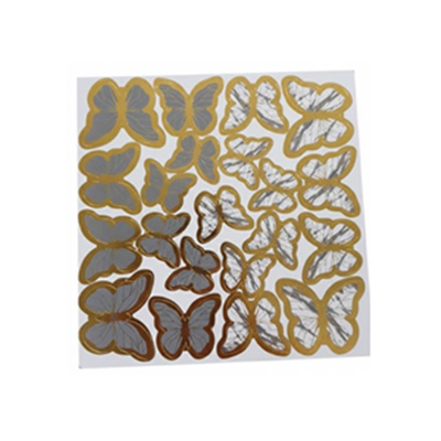 Kelebek Pasta Süsü Gümüş   (126 Lı)