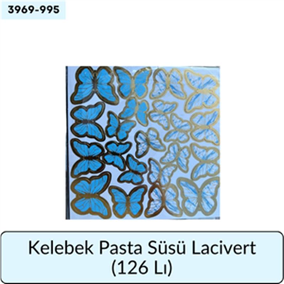 Kelebek Pasta Süsü Lacivert   (126 Lı)