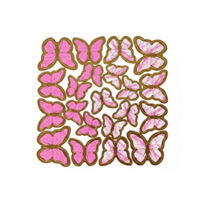 Kelebek Pasta Süsü Pembe   (126 Lı)