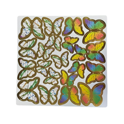 Kelebek Pasta Süsü Renkli Gökkuşağı   (126 Lı)