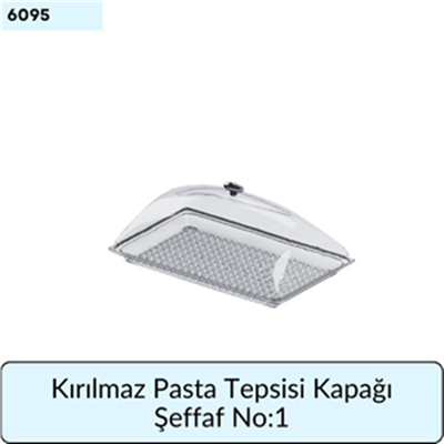Kırılmaz Pasta Tepsisi Kapağı Şeffaf   No: 1