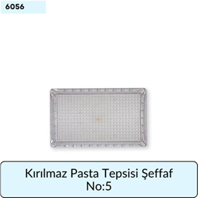 Kırılmaz Pasta Tepsisi Şeffaf   No:5