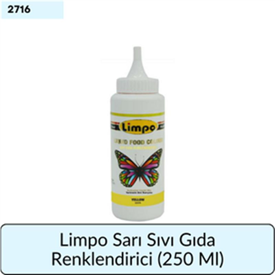 Limpo Sarı Sıvı Gıda Renklendiricisi   (250 Ml)