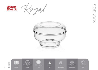 Mayer May 305 Puding Kapaklı Kutu   (220 Cc)