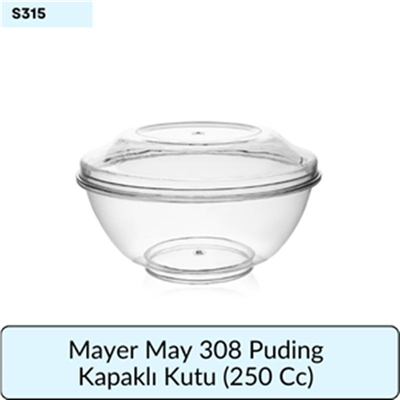 Mayer May 308 Puding Kapaklı Kutu   (250 Cc)