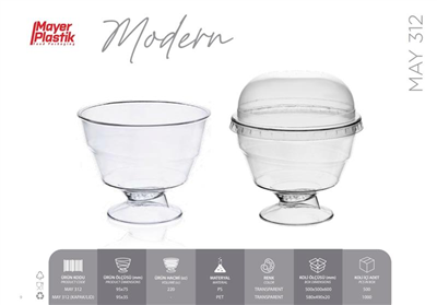 Mayer May 312 Ayaklı Magnolya Kabı   (220 Cc)