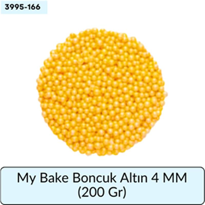 My Bake Boncuk Altın 4 Mm   (200 Gr)