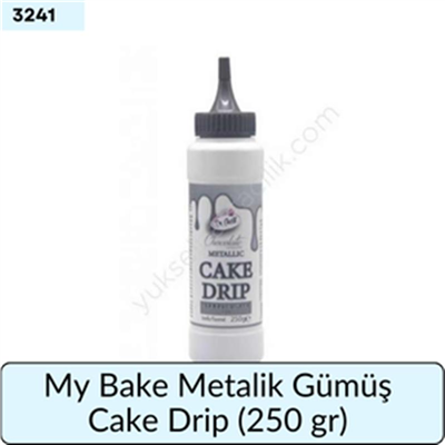 My Bake Metalik Gümüş Cake Drip   (250 gr)