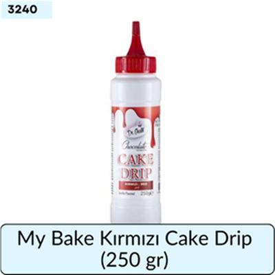 My Bake Metalik Kırmızı Cake Drip   (250 gr)