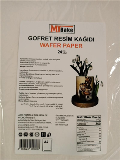 My Bake Yenilebilir Resim Gofreti   (24 Ad)