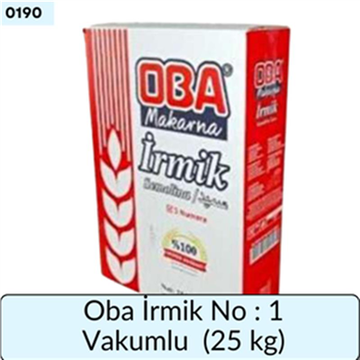 Oba İrmik No 1 Vakumlu   (25 Kg)