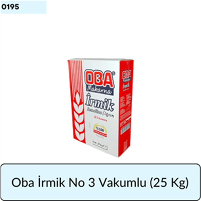 Oba İrmik No 3 Vakumlu   (25 Kg)