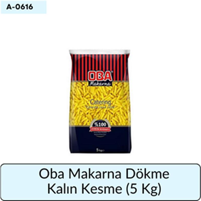 Oba Makarna Dökme Kalın  Kesme   (5 Kg)