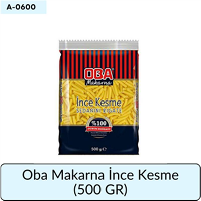 Oba Makarna İnce Kesme   (500 Gr)