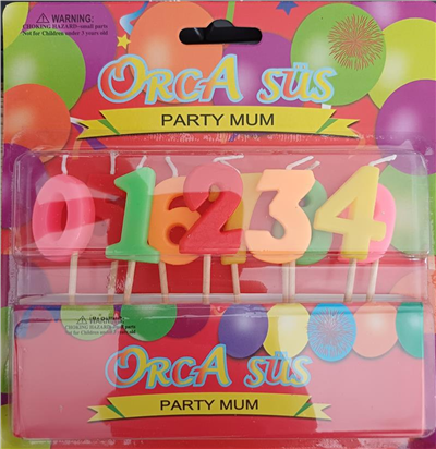 Orca Rakamlı Mum Kürdanlı