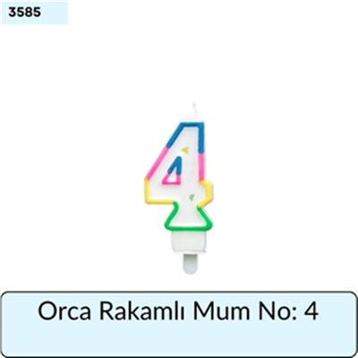 Orca Rakamlı Mum No: 4