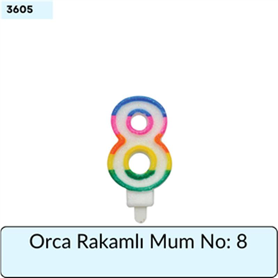 Orca Rakamlı Mum No: 8