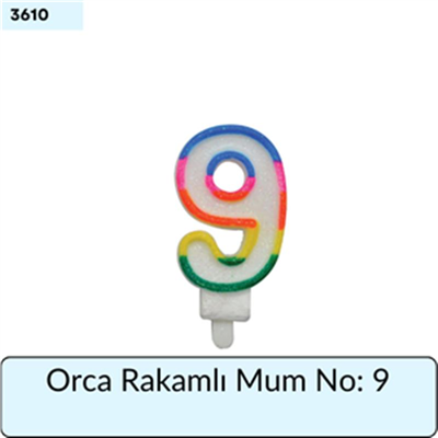 Orca Rakamlı Mum No: 9