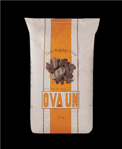 Ova Un Tam Buğday Unu Kraft Torba     (25 Kg)