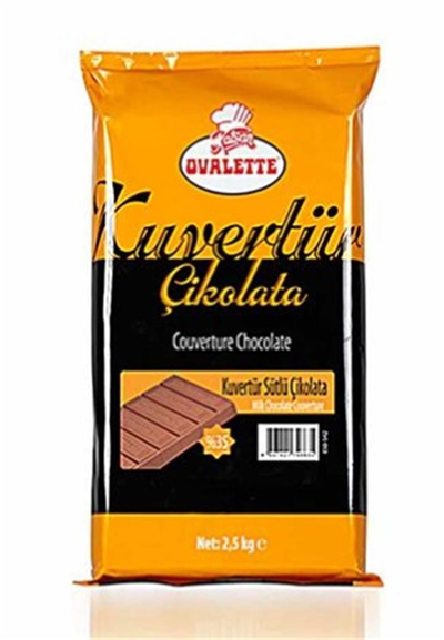 Ovlt. Kuvertür Çikolata Sütlü %35   (2,5 Kg)