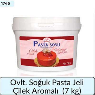 Ovlt. Soğuk Pasta Jeli Çilek Aromalı     (7 Kg)