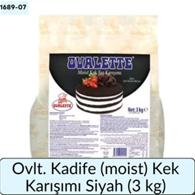 Ovlt. Kadife (Moist) Kek Toz Karışımı Siyah (3 Kg)