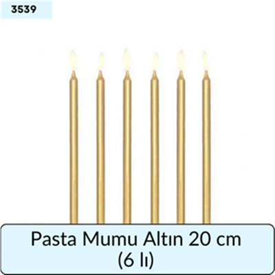 Pasta Mumu Altın 20 Cm   (6 Lı)