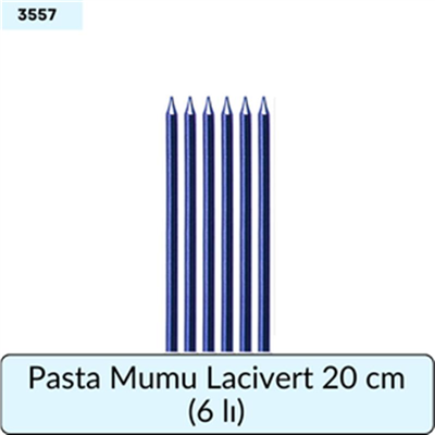 Pasta Mumu Lacivert 20 Cm   (6 Lı)