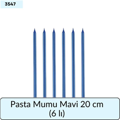 Pasta Mumu Mavi 20 Cm   (6 Lı)