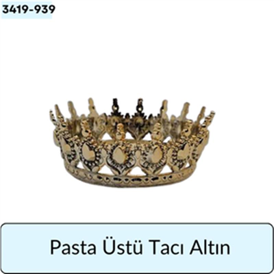 Pasta Üstü Tacı Altın