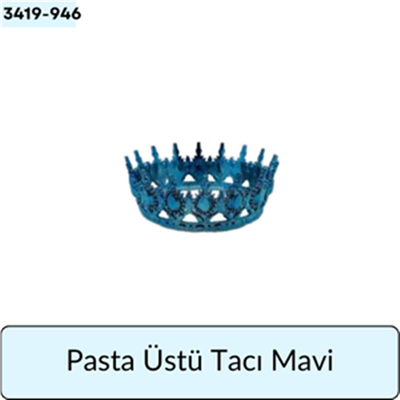 Pasta Üstü Tacı Mavi
