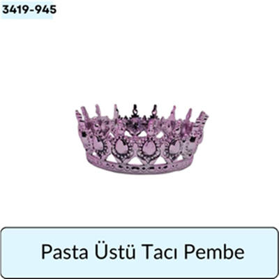 Pasta Üstü Tacı Pembe