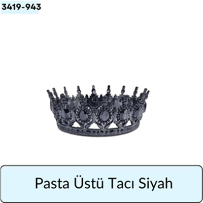 Pasta Üstü Tacı Siyah